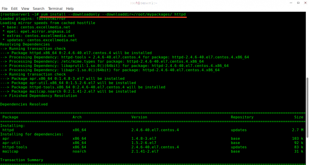 怎样在 CentOS 里下载 RPM 包及其所有依赖包