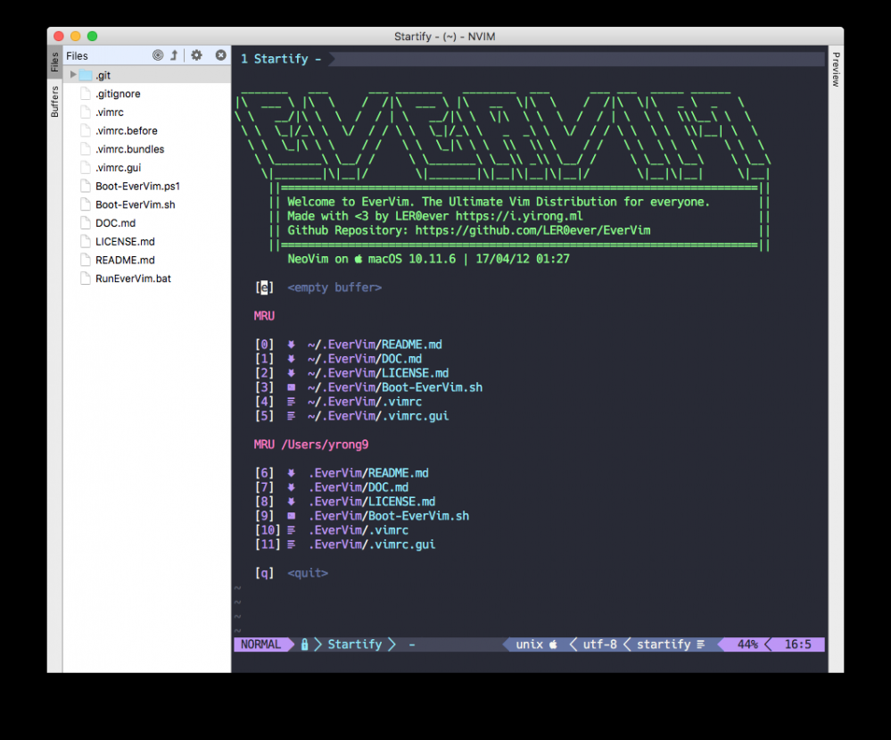 EverVim 20170413 发布，适合所有开发者的 Vim 发行版 - 开源中国社区