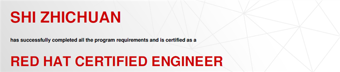 捷讯：石志川12月19日广州顺利通过RHCE认证。