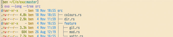 Exa – 替代ls命令的工具
